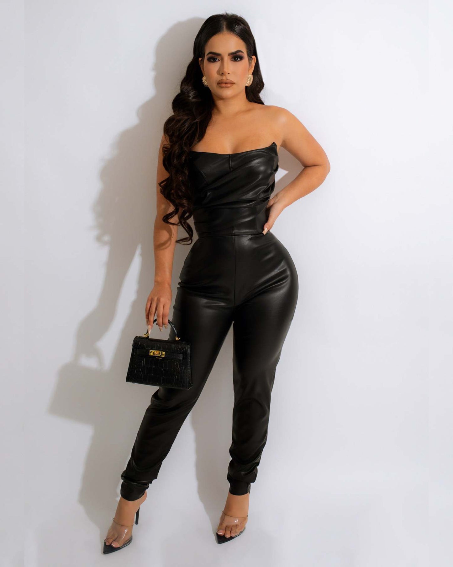 Venus Leather Jumpsuit
