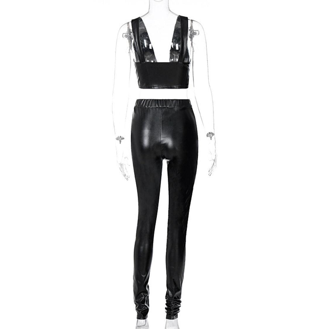 Leather Pants Set
