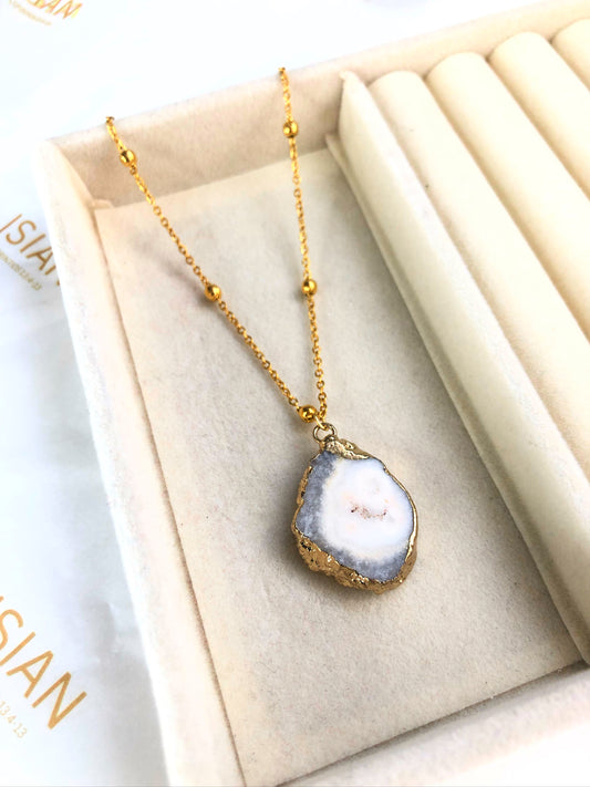 Natural Druzy Agate Necklace