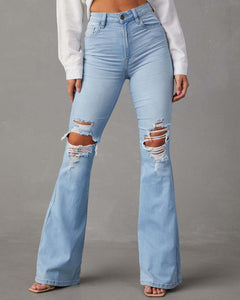 Ripped Flared Jeans